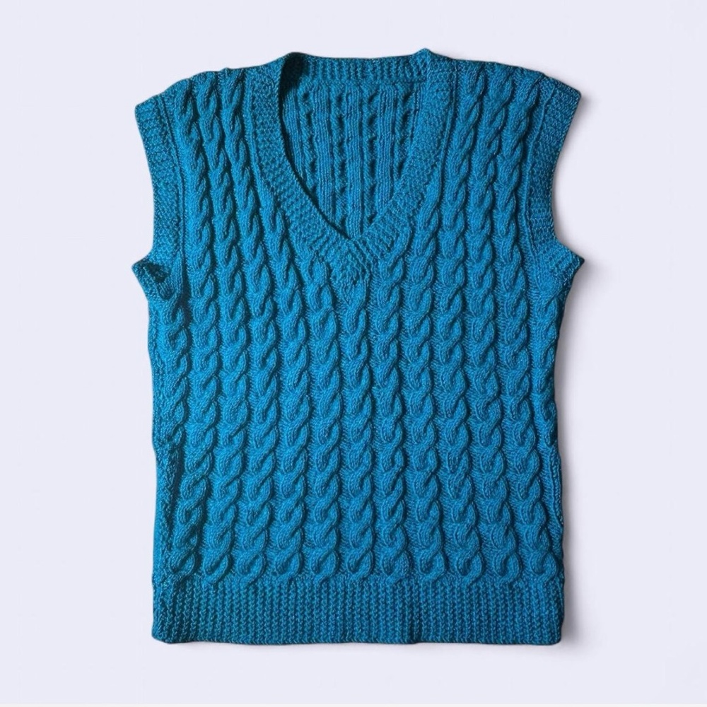 Hand knit vintage sweater vest